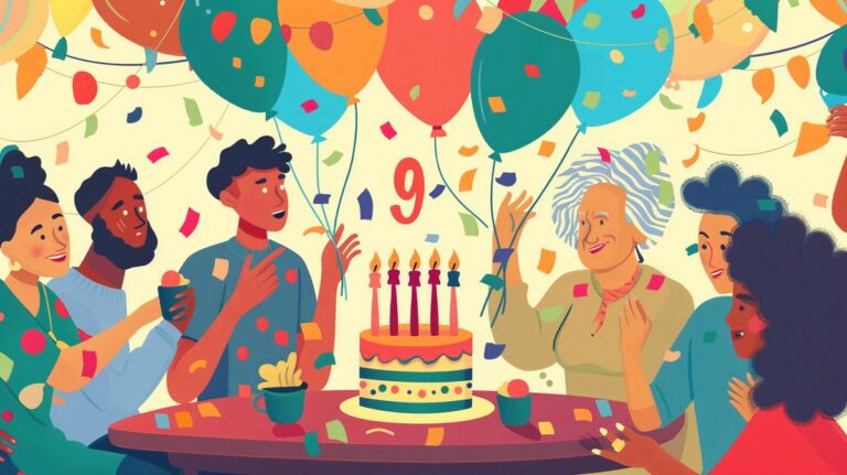 Inspirierende 90. Geburtstag Sprüche und Glückwünsche auf einer festlich dekorierten Karte